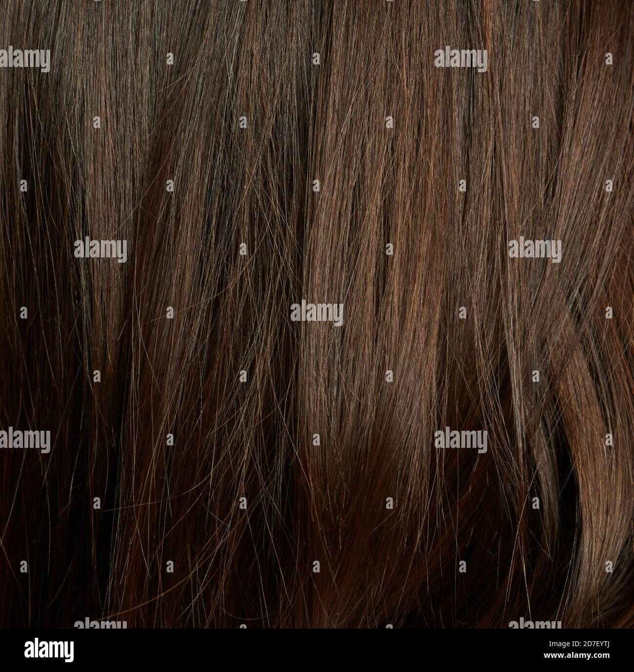 Dark long clean bright hair texture flat background Stock Photo