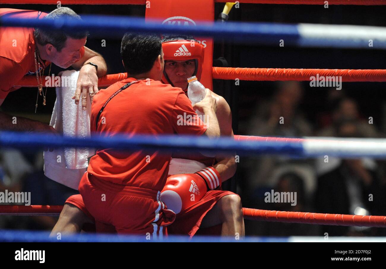 Woman boxer corner ring hi-res stock photography and images - Alamy