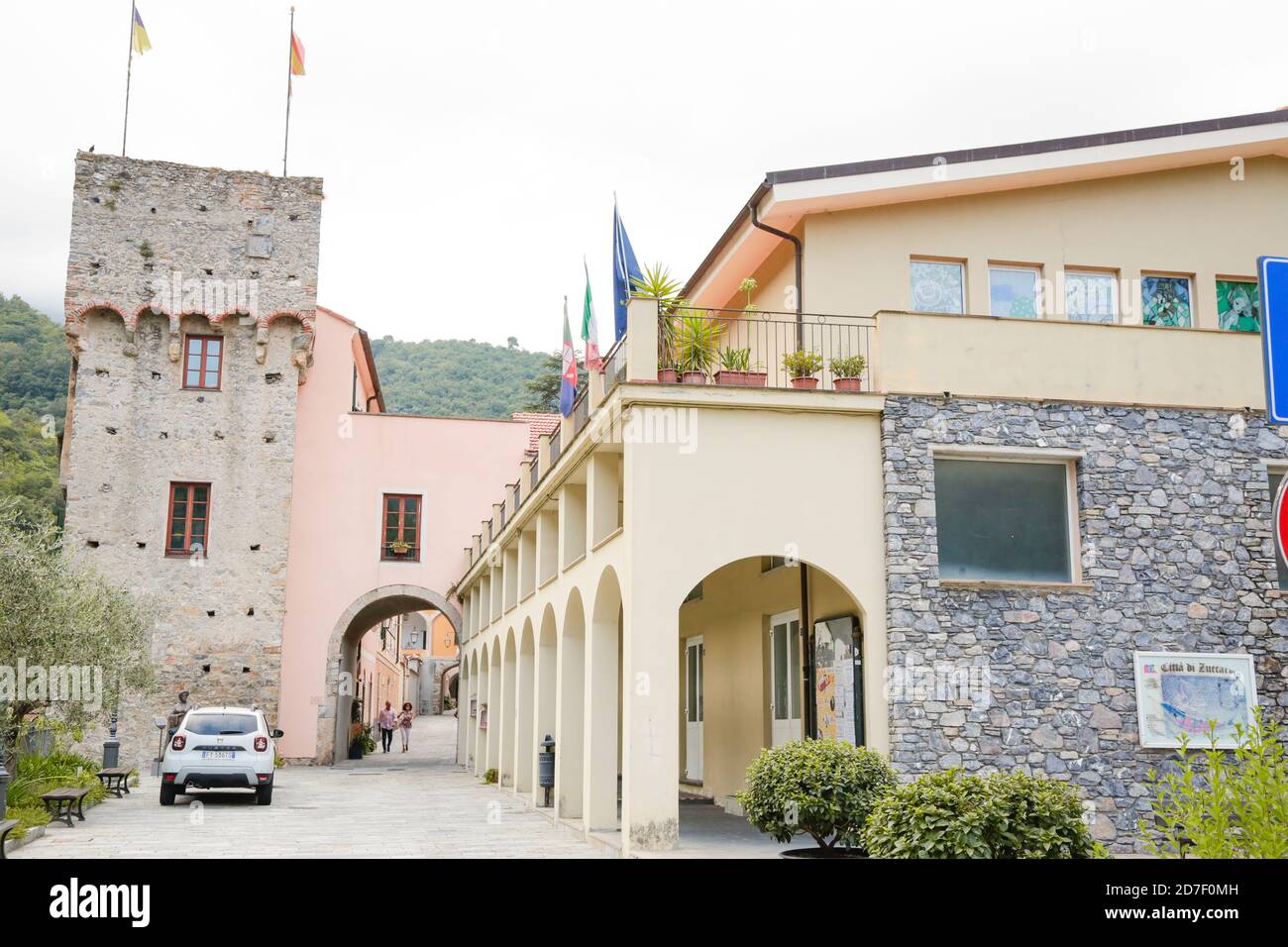 Zuccarello, italian roman city of the Ligurian riviera, landmark of