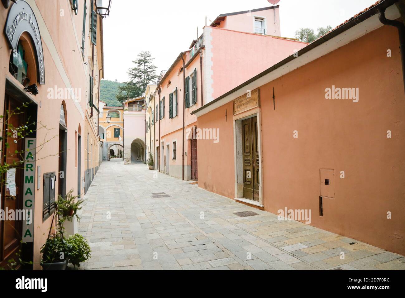 Zuccarello, italian roman city of the Ligurian riviera, landmark of historical city center Stock