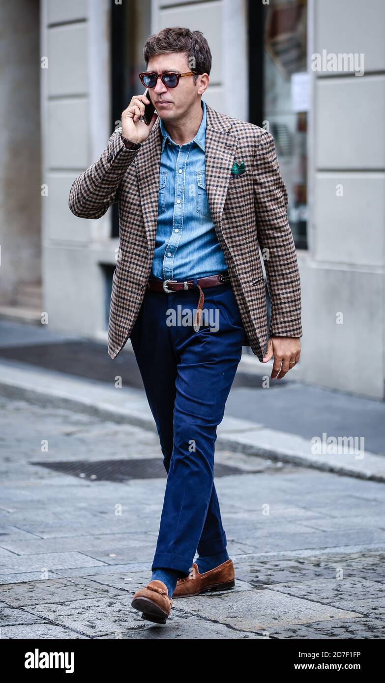 MILAN, Italy- September 24 2020: Alessandro Roia on the street in Milan. Stock Photo