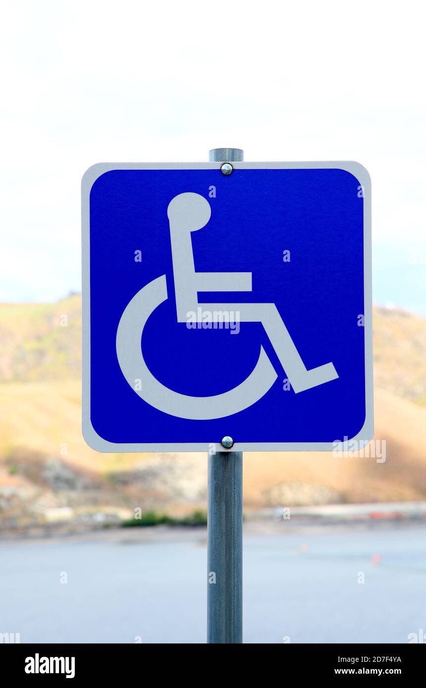 Disable parking sign Stock Photo