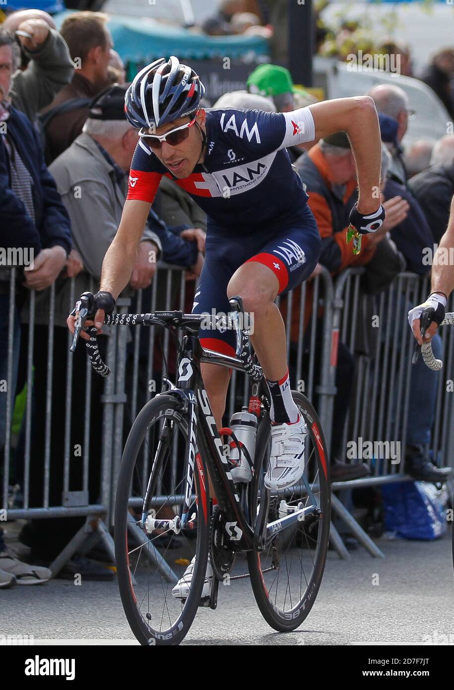 Team IAM Cycling during Route Adelie on April 04, 2014 at in Vitré ,French  - Photo Laurent Lairys / DPPI Stock Photo - Alamy