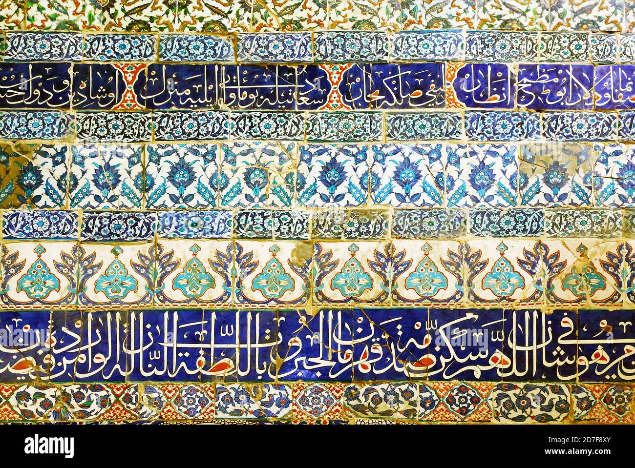 Tiles in Topkapi Palace, Istanbul, Turkey Stock Photo