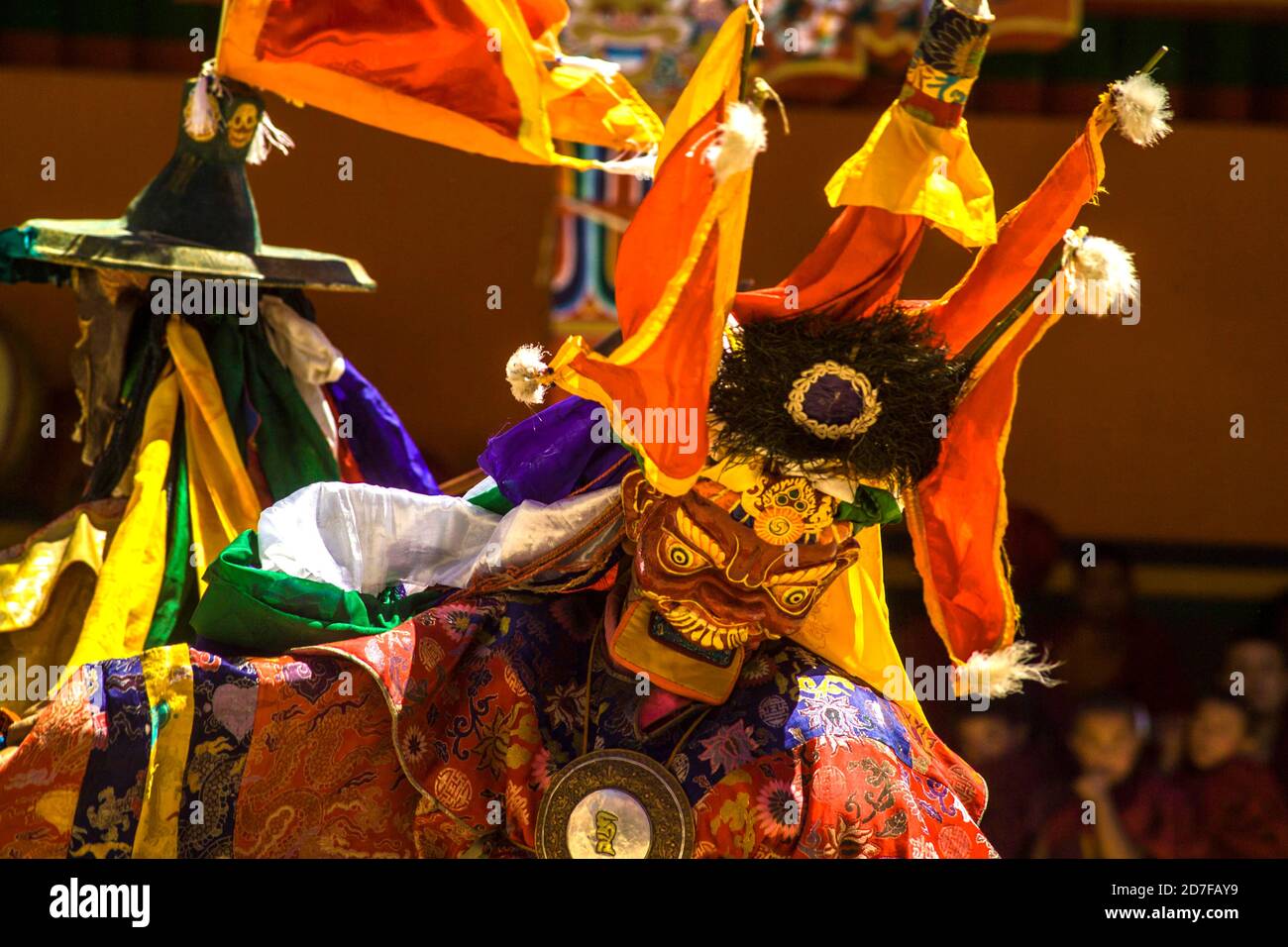 NDIA, LADAKH, Cham dancer during a monastic festival in Lamayuru Stock Photo