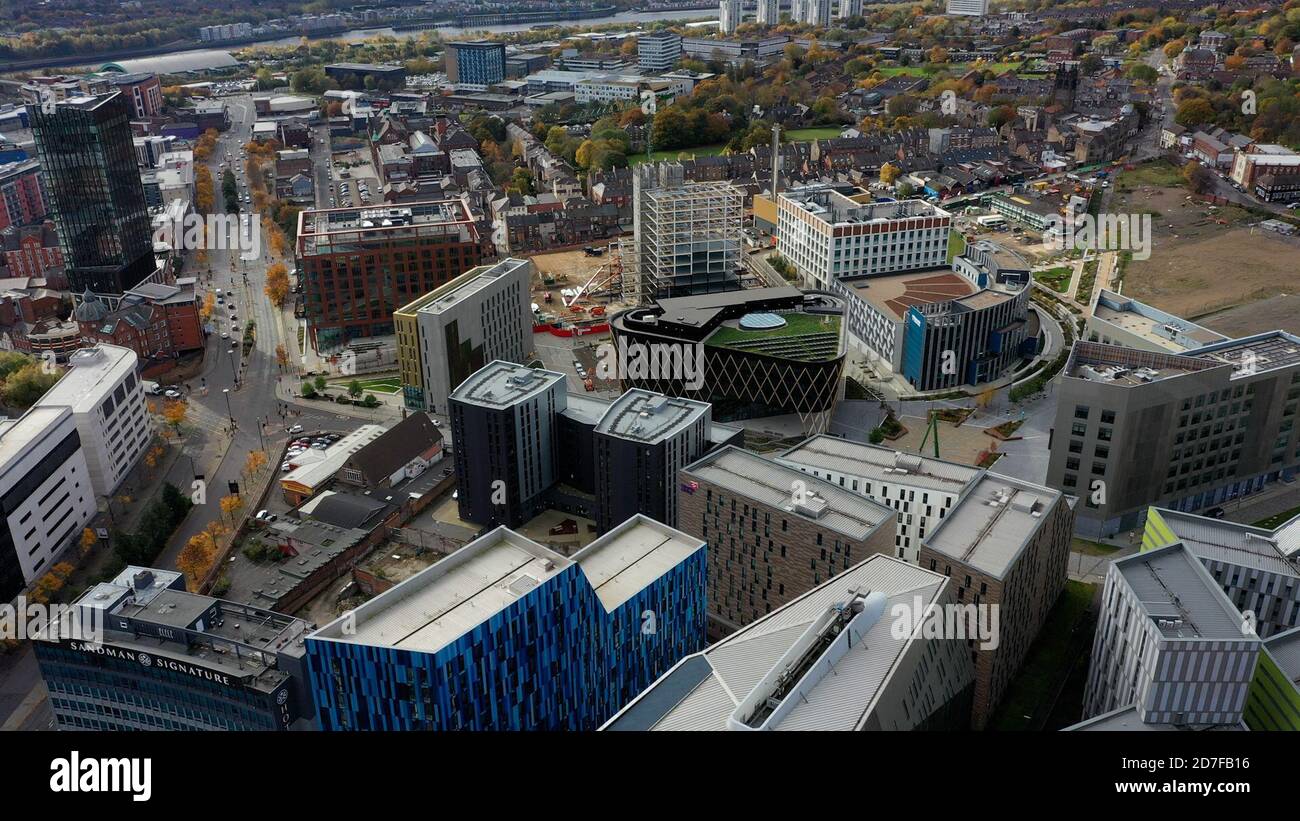 An aerial view of Newcastle upon Tyne Stock Photo Alamy