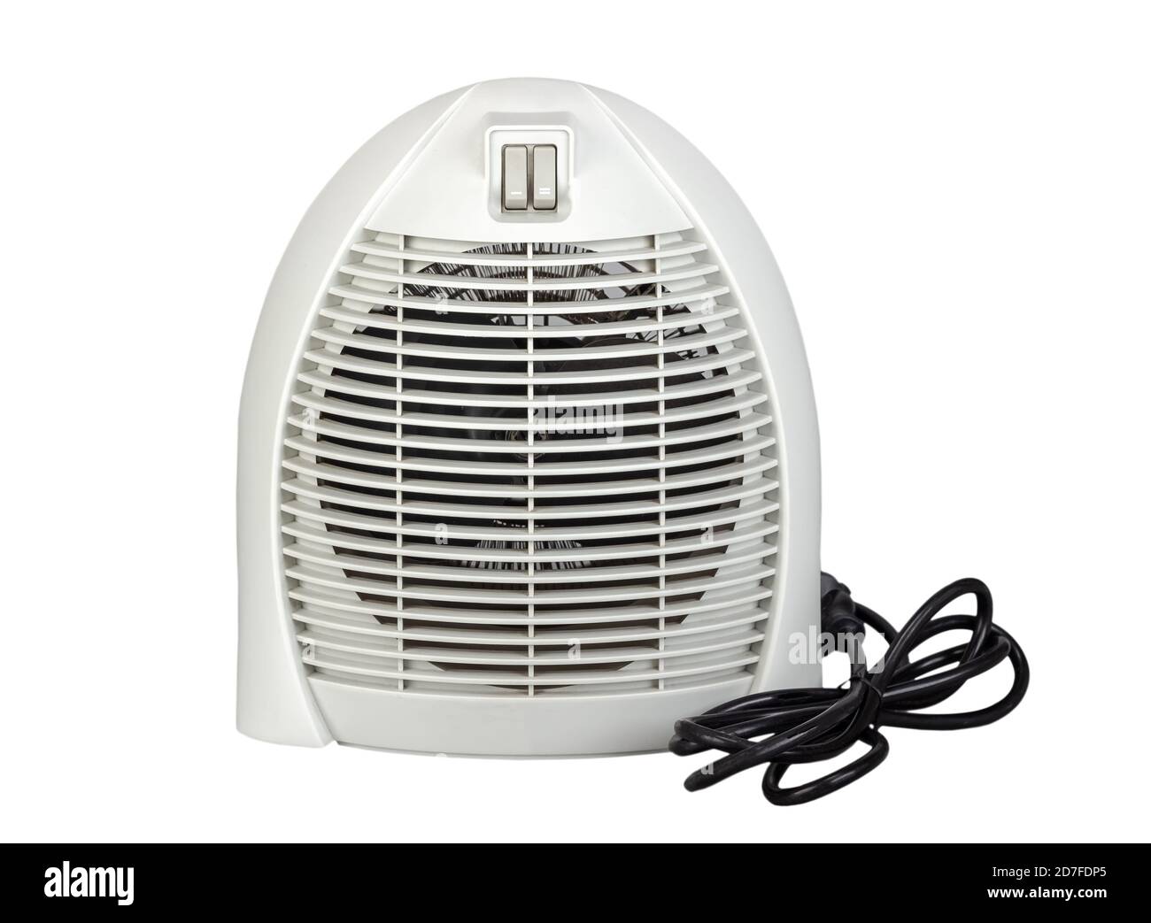Electric air heater with fan isolated on a white background Stock Photo