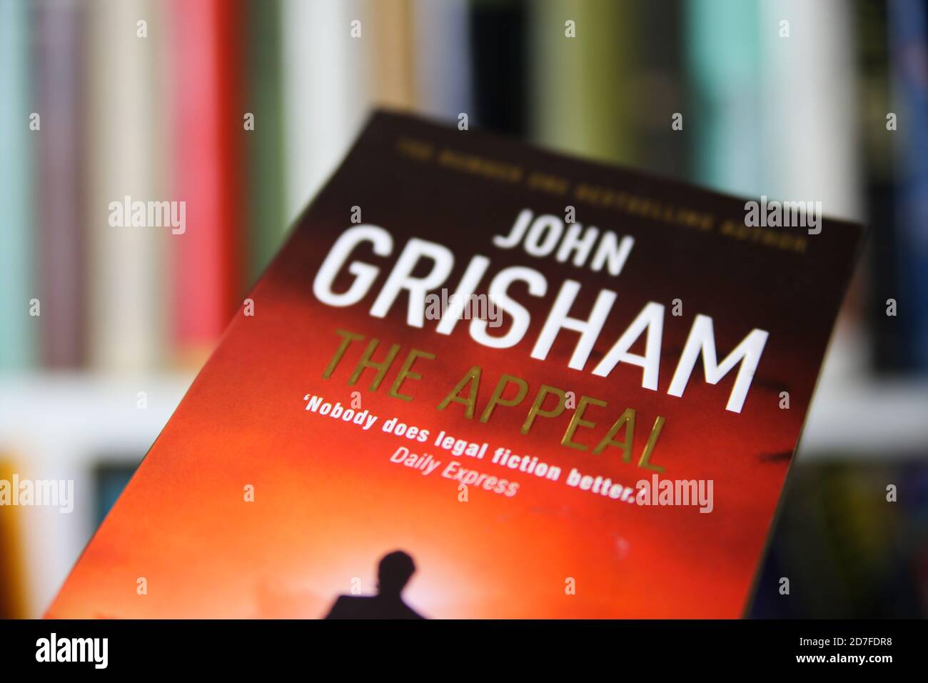 Viersen, Germany - May 9. 2020: Closeup of isolated John grisham novel