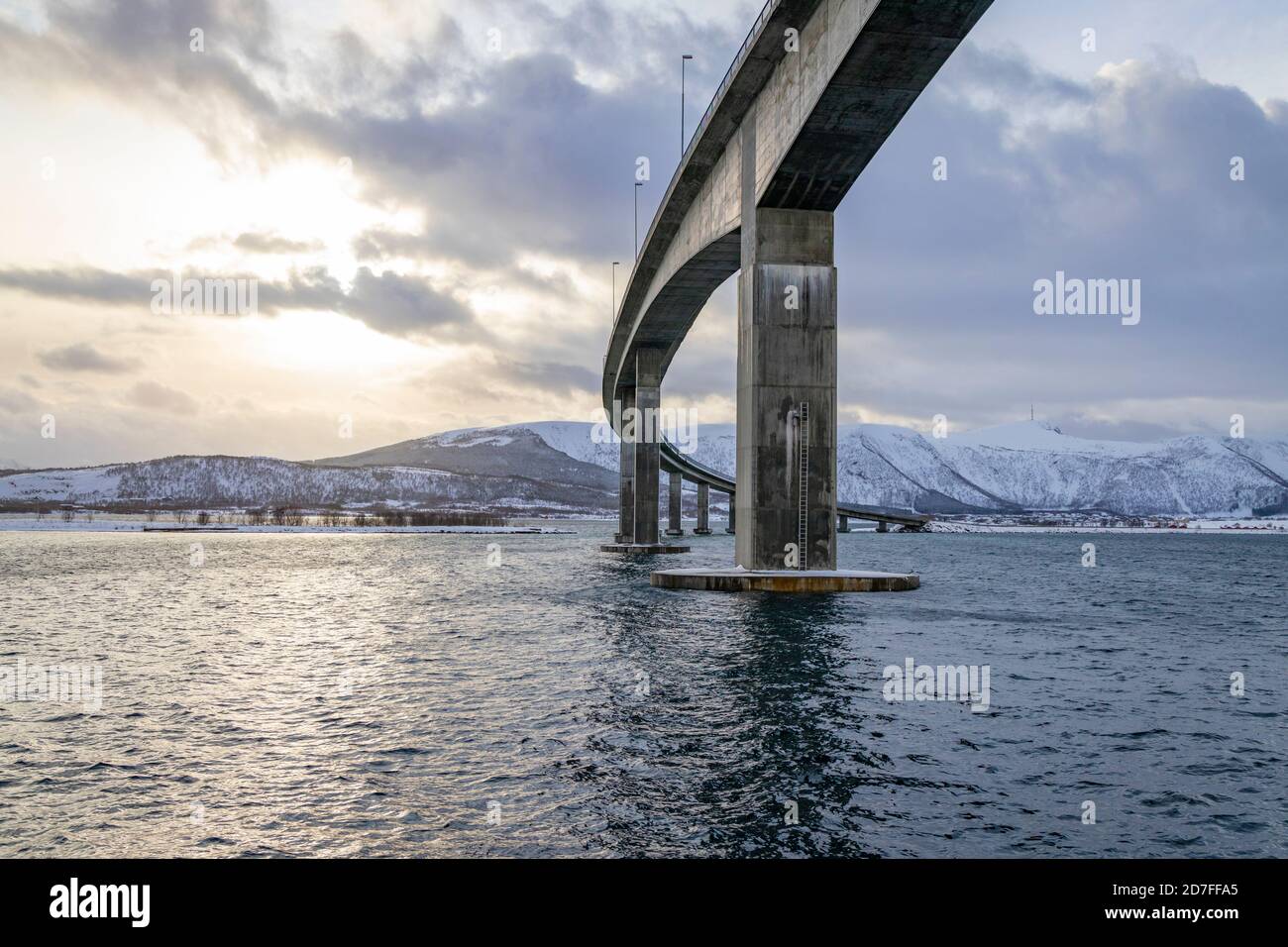 Construction bridge on mountain coast hi-res stock photography and ...