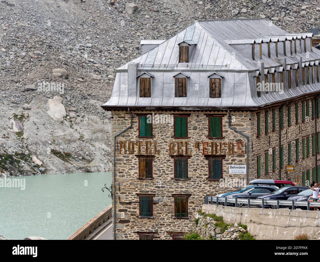 Furka pass glacier hotel belvedere hi-res stock photography and images