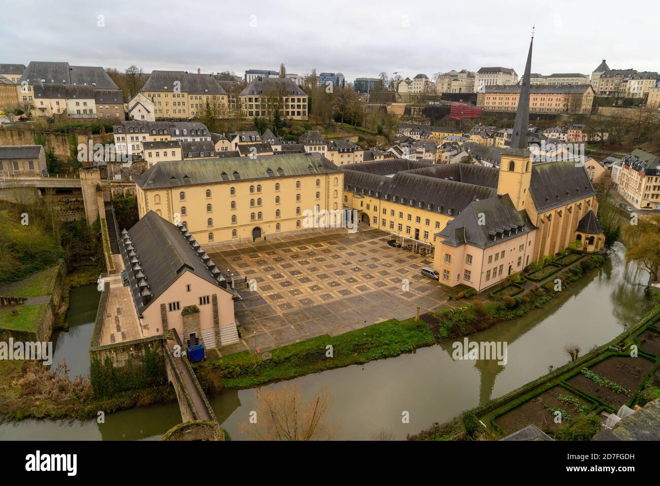 Abbey de Neumunster in Luxembourg City Stock Photo