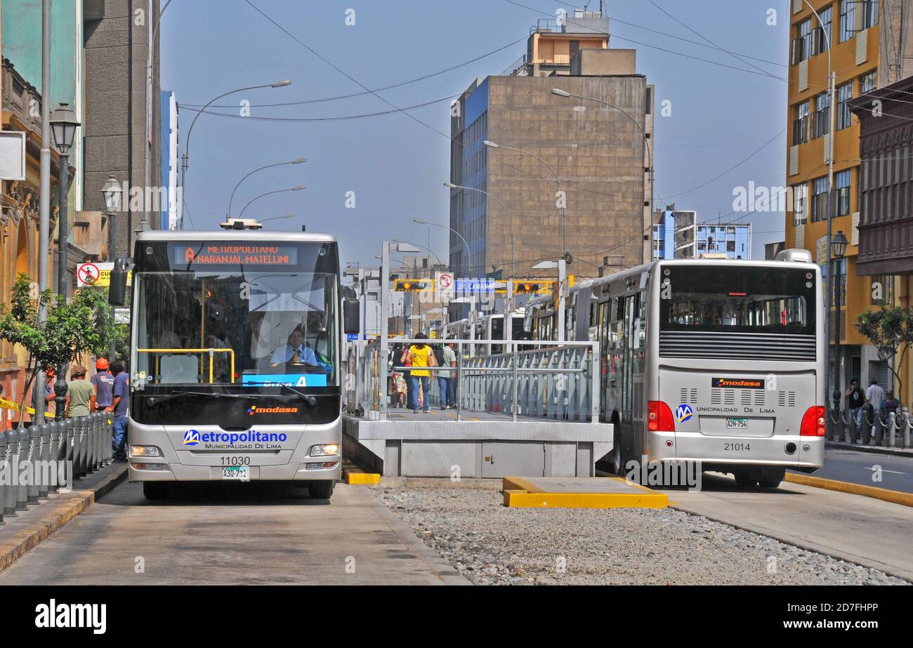 public transportation, Lima, Peru Stock Photo