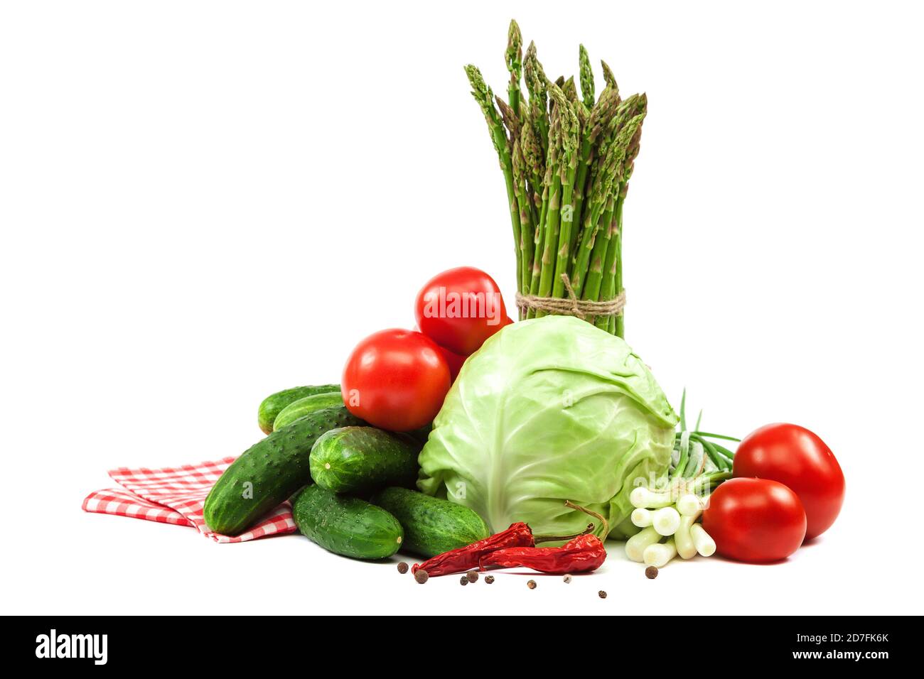 Fresh vegetables isolated on a white background Stock Photo - Alamy
