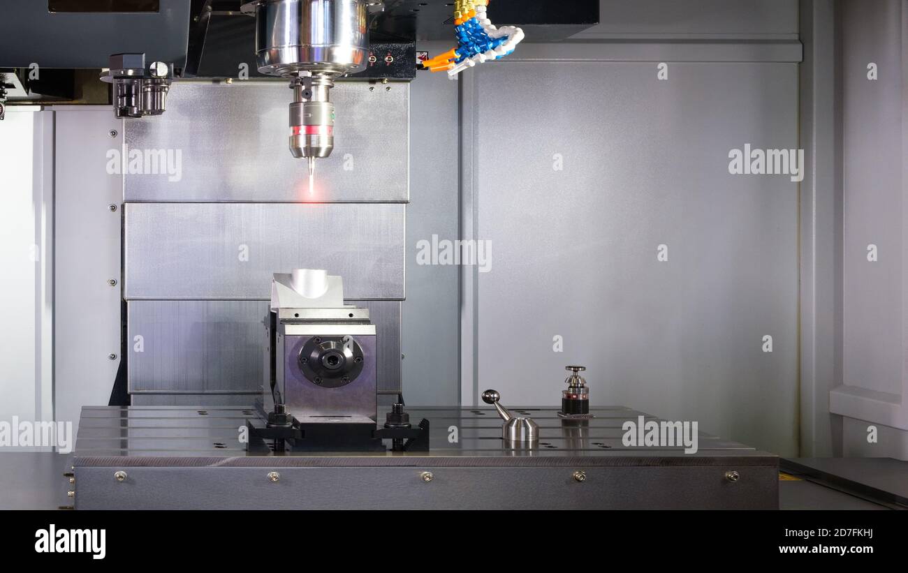 Operator inspection dimension metal parts by CMM after machining ...