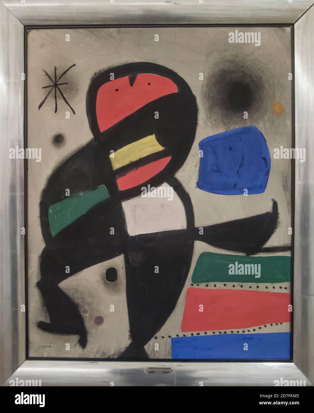 Joan Miró painting Personaje en la Noche  in Soumaya Museum, Mexico City Stock Photo