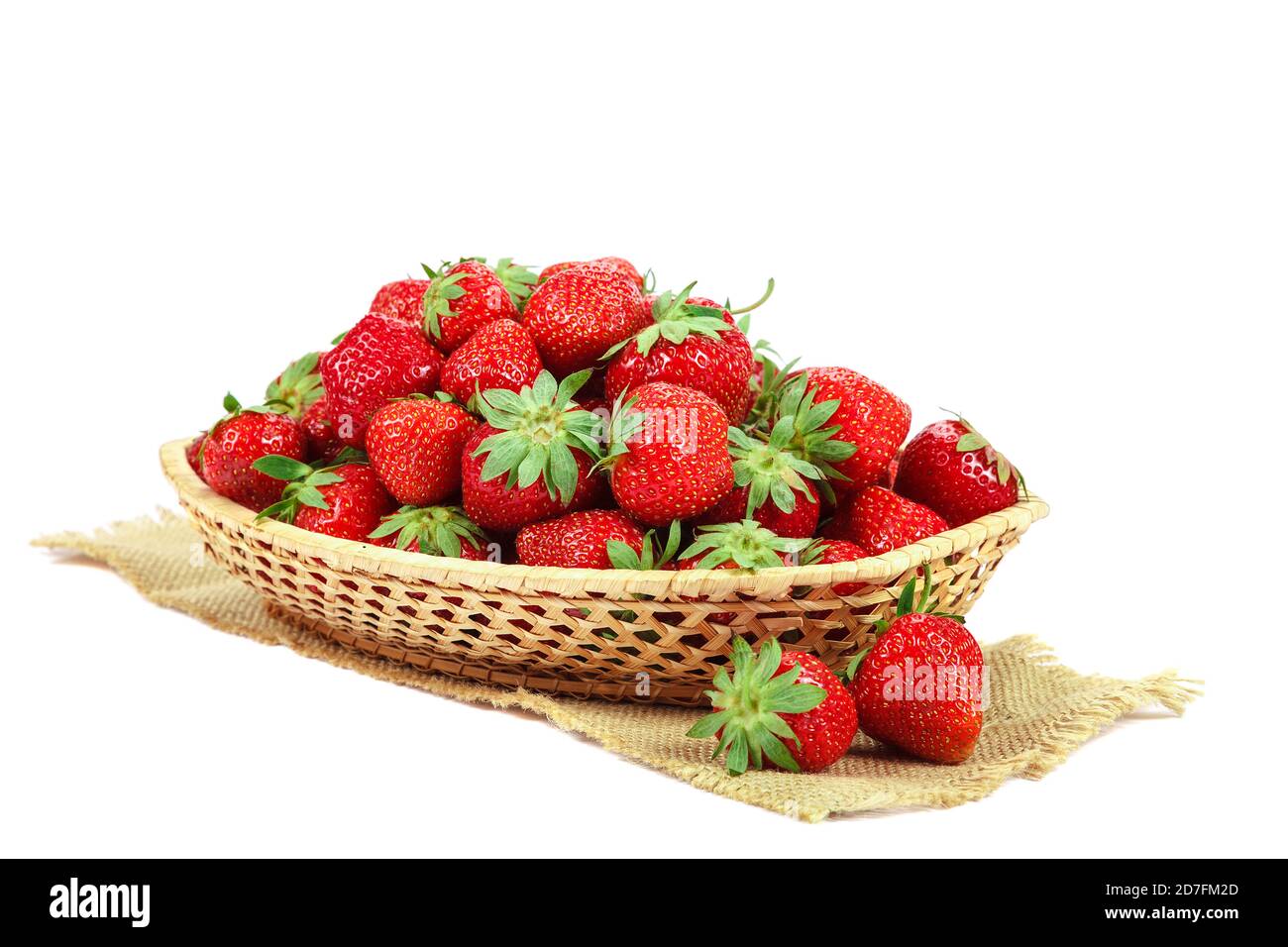 Fresh strawberries isolated on a white background Stock Photo - Alamy