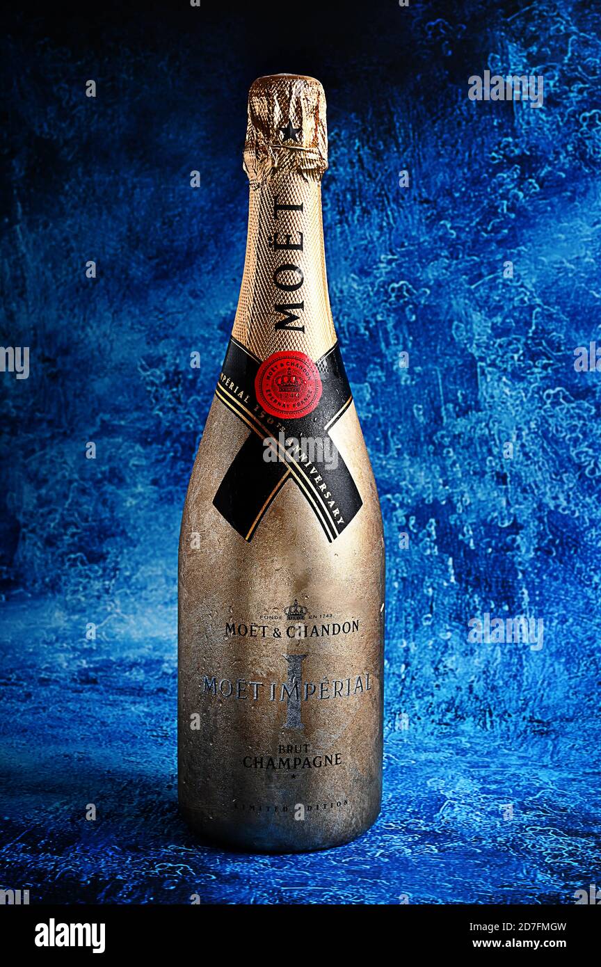 Moet & Chandon Imperial champagne bottle Stock Photo