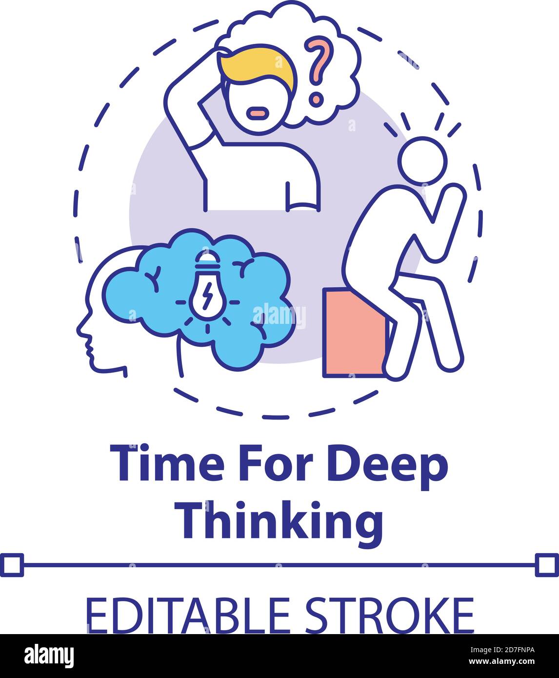 Time for deep thinking concept icon Stock Vector Image & Art - Alamy