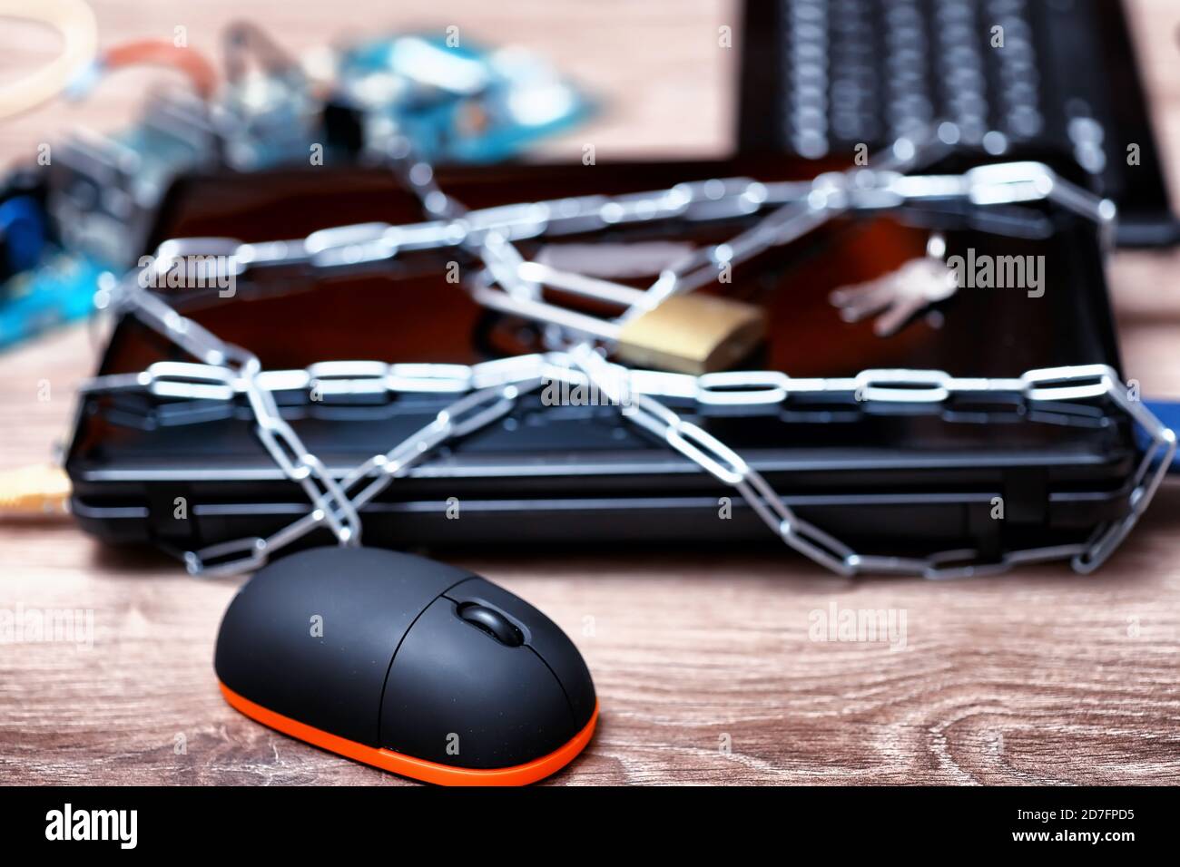 World Day without internet items of computer equipment Stock Photo - Alamy