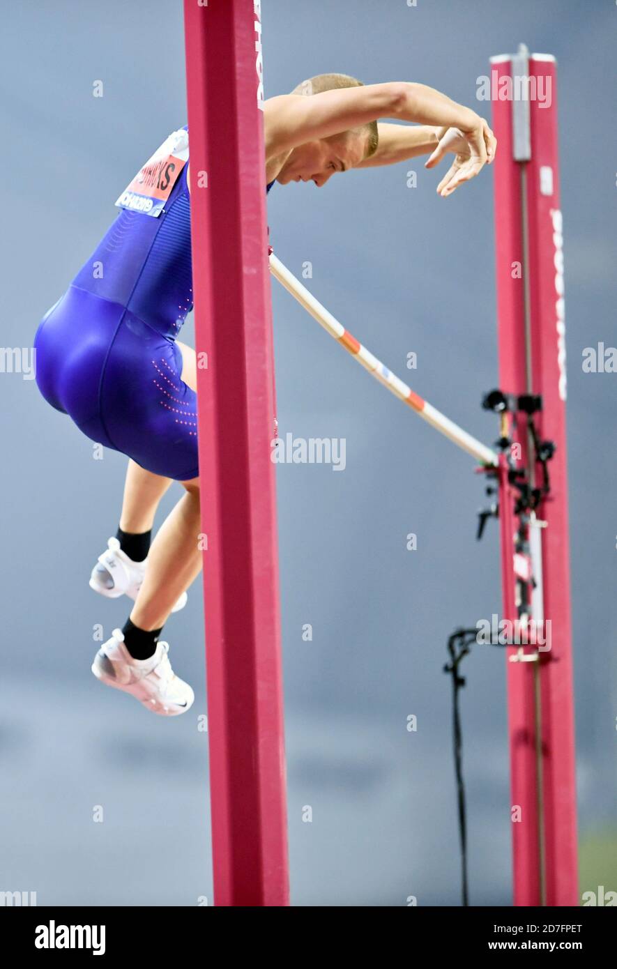 Sam Kendricks (USA). Pole Vault Men Gold Medal. IAAF World Athletics Championships, Doha 2019