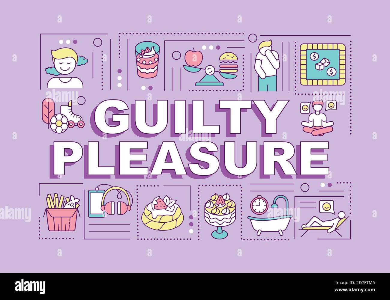 Guilty pleasure word concepts banner Stock Vector Image & Art Alamy