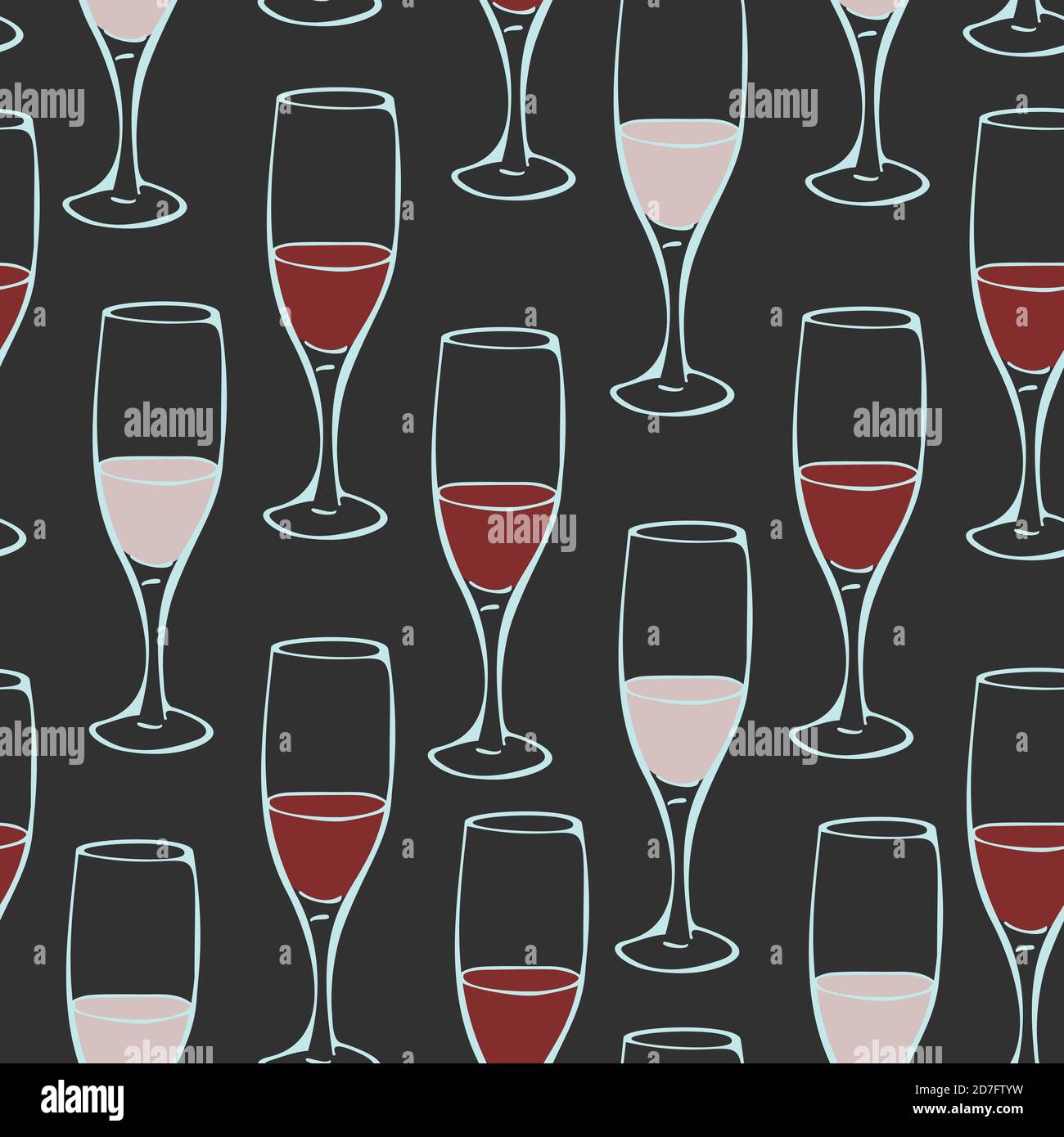 Vector seamless with wineglasses on a dark background. Design concept for  winery of restaurant. Wallpaper or menu design Stock Vector Image & Art -  Alamy