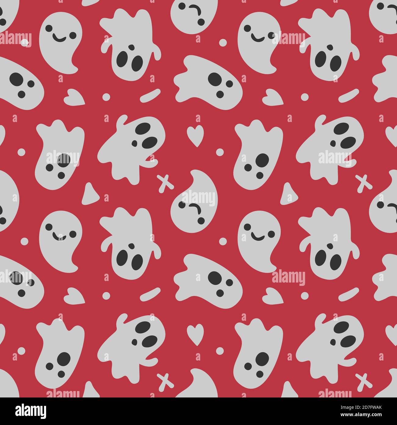 Halloween background Seamless pattern of cute cartoon ghosts with  different faces Stock Vector Image  Art  Alamy