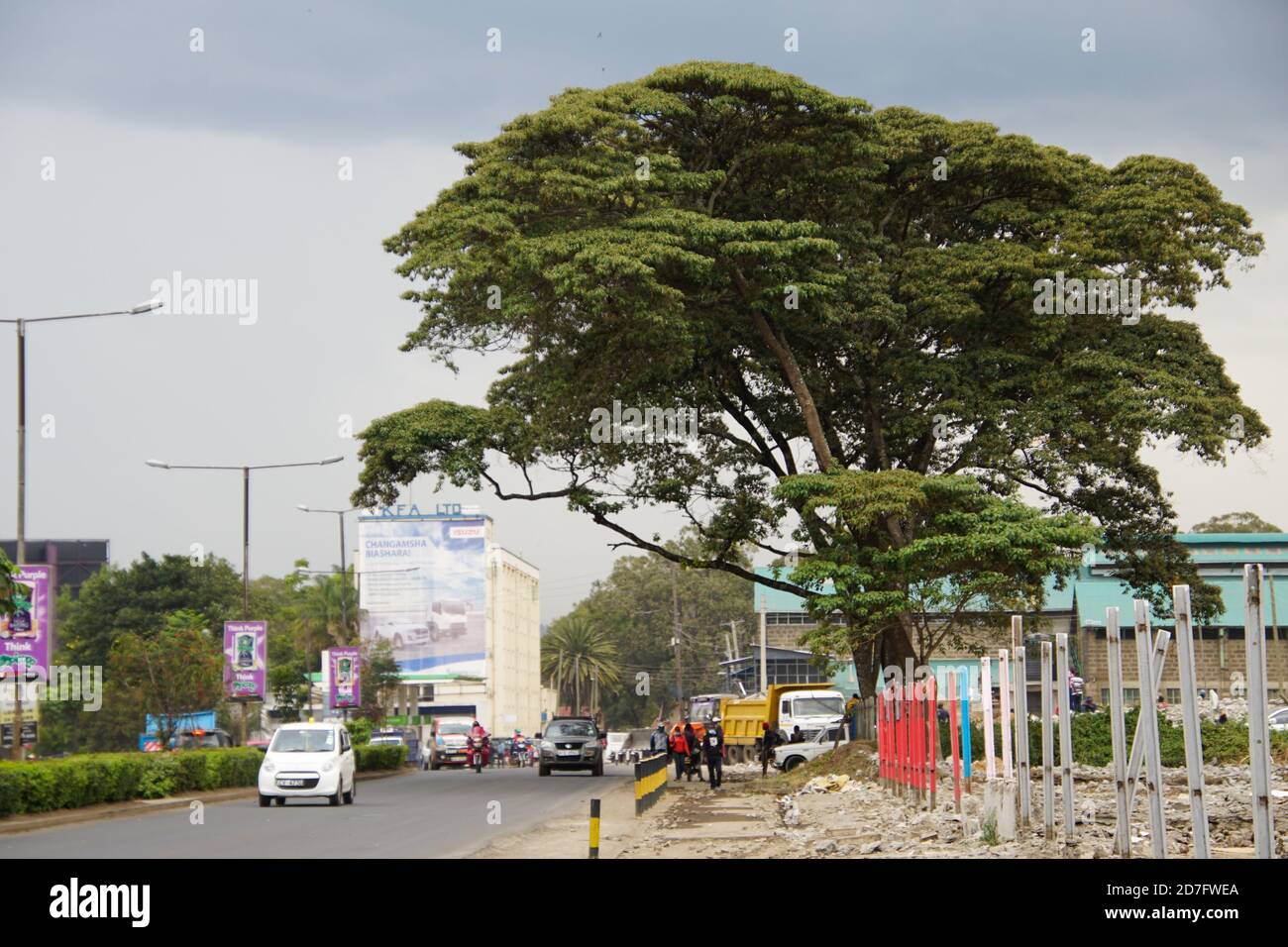 NAKURU, KENYA - Oct 17, 2020: Normal everyday life in the town of Nakuru, Kenya Stock Photo