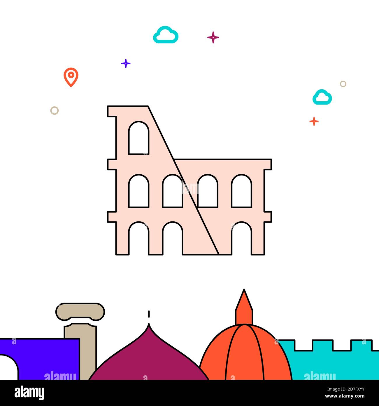 Colosseum and rome and children Stock Vector Images - Alamy