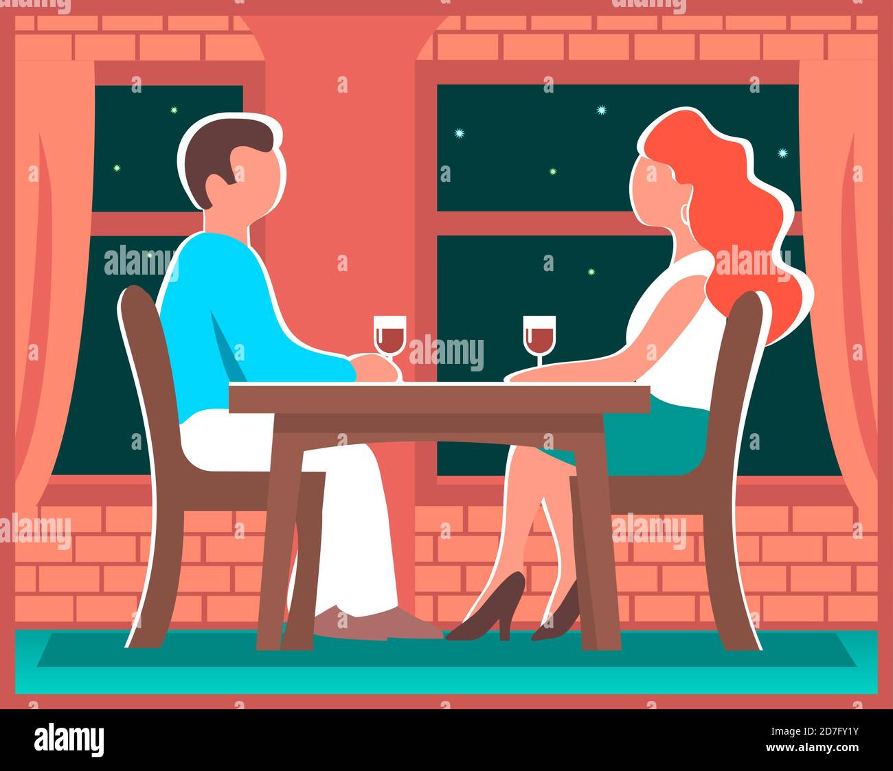 Romantic evening dinner Stock Vector Images - Page 2 - Alamy