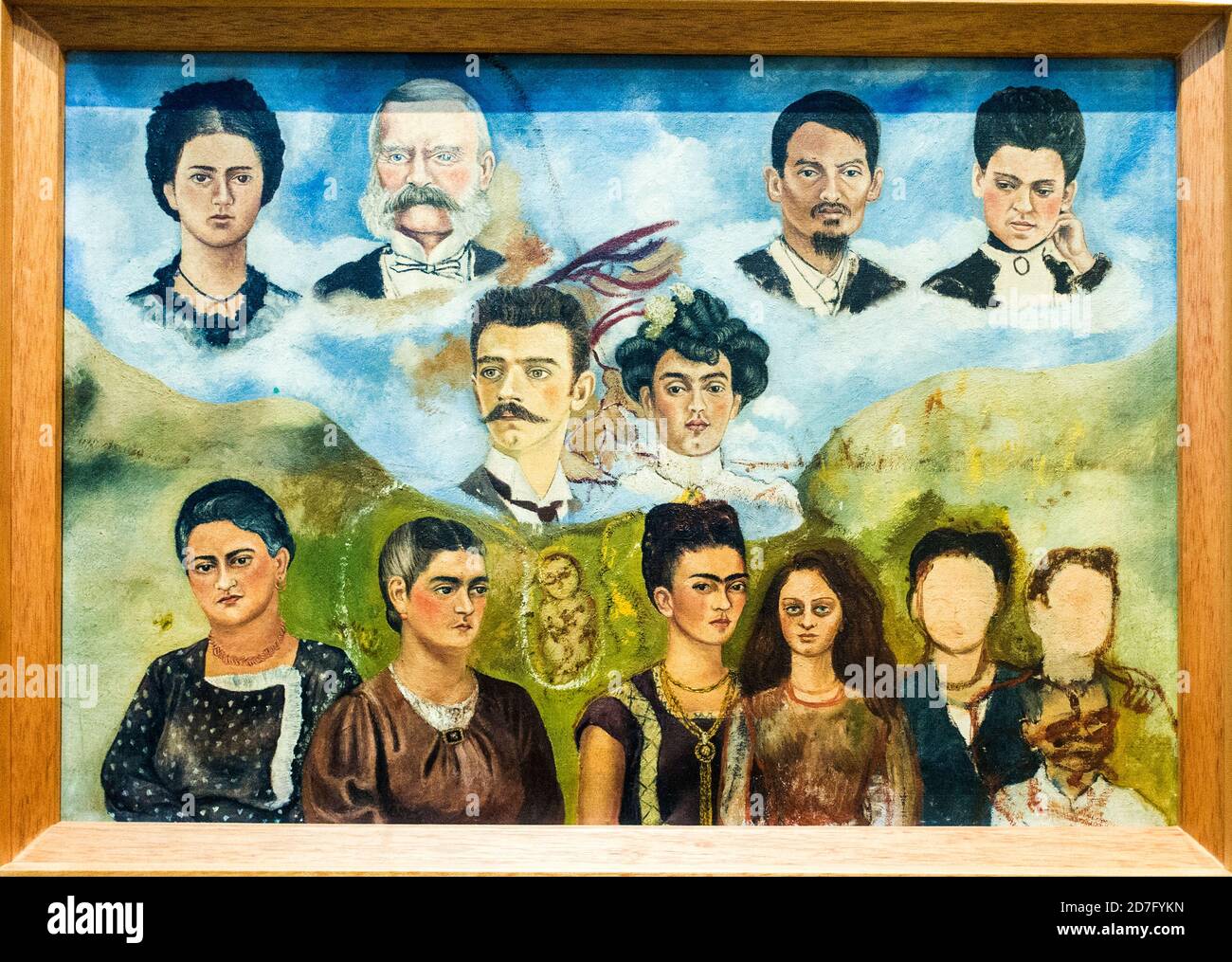Unfinished family portrait by Frida Kahlo, Frida Kahlo House and Museum, Coyoacan, Mexico City, Mexico Stock Photo