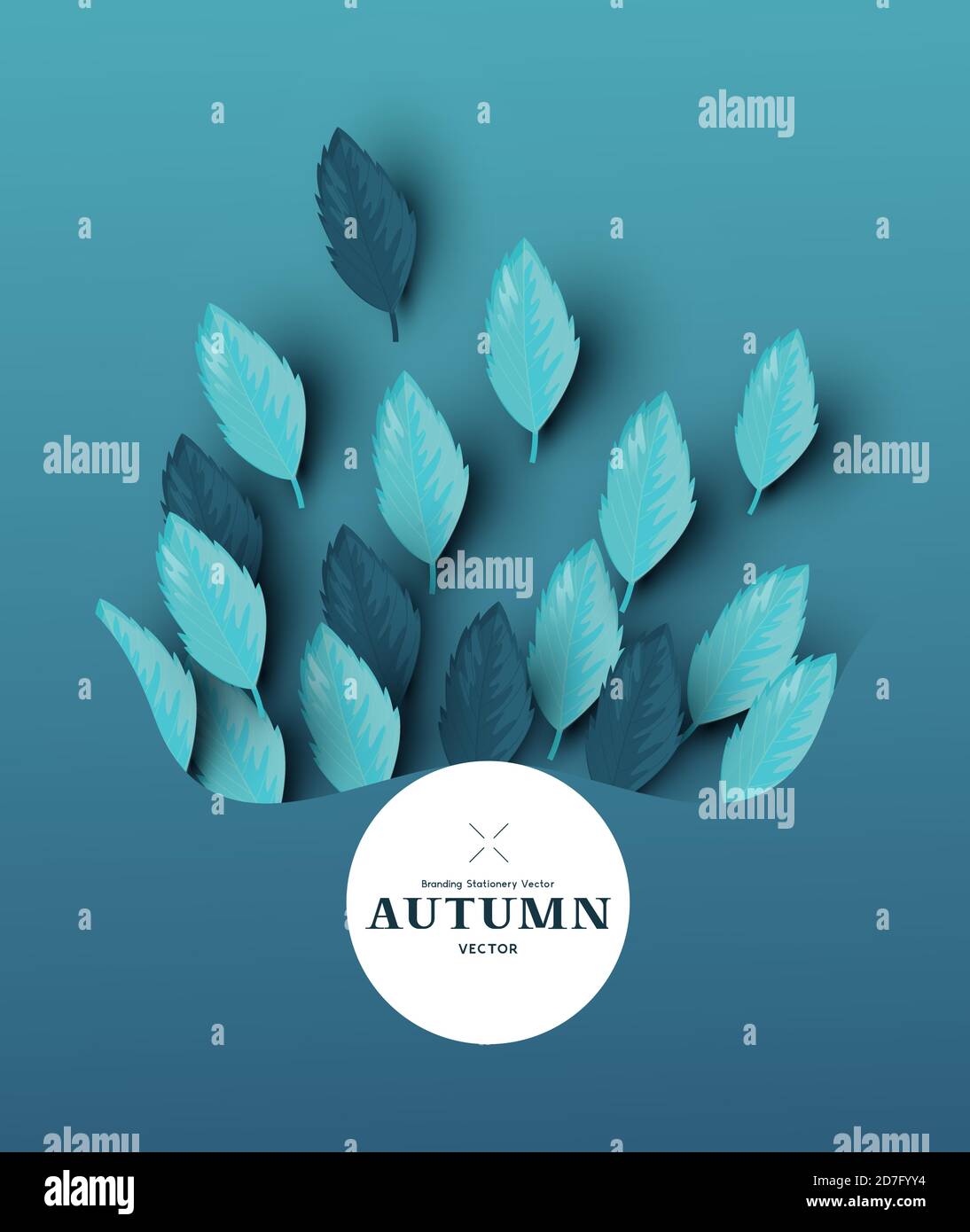 Abstract autumn seasonal fall leaves background layout. Vector illustration. Stock Vector