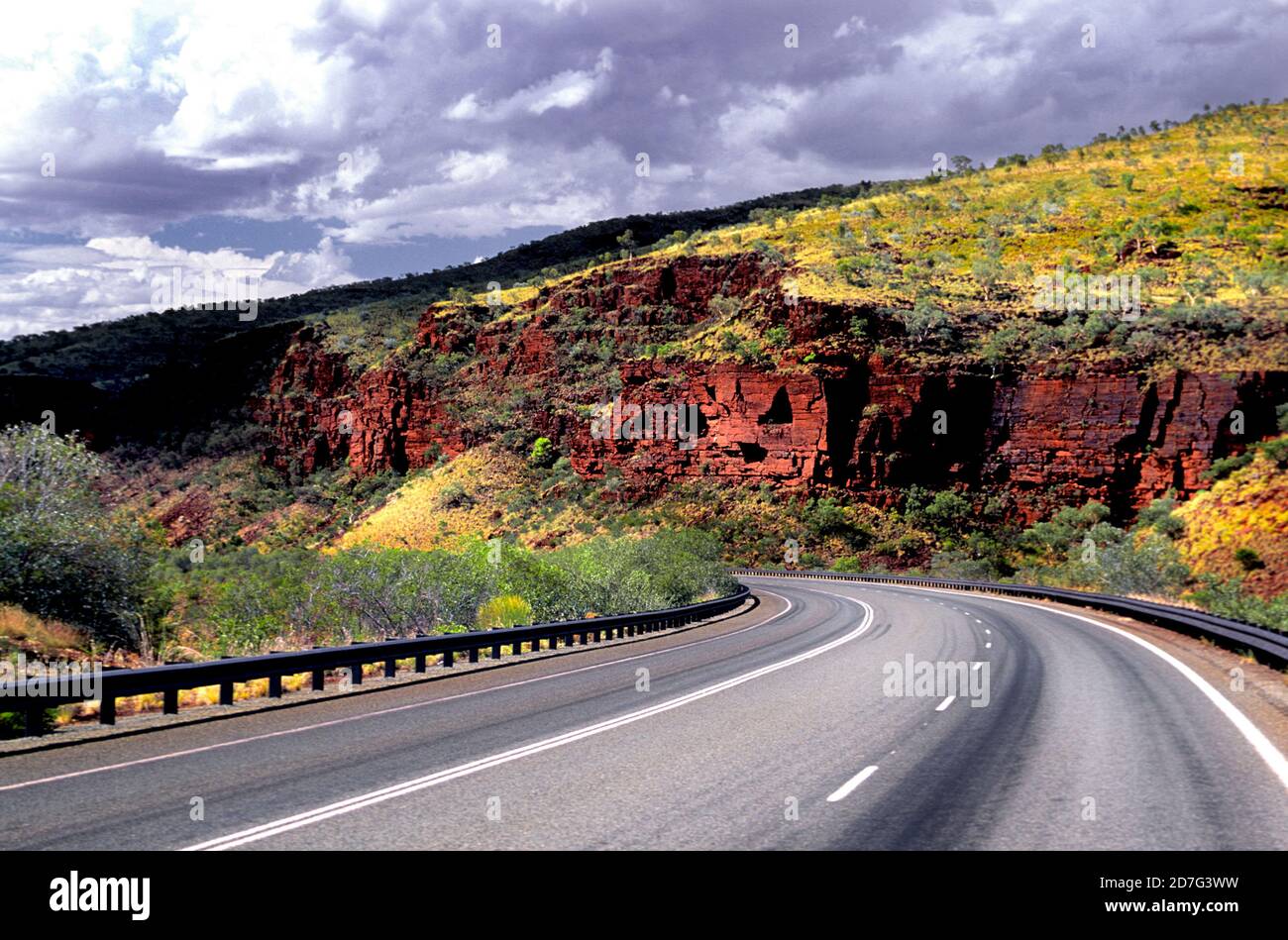 Great Northern Highway, Munjina Gorge, Pilbara, Northwest Australia Stock Photo
