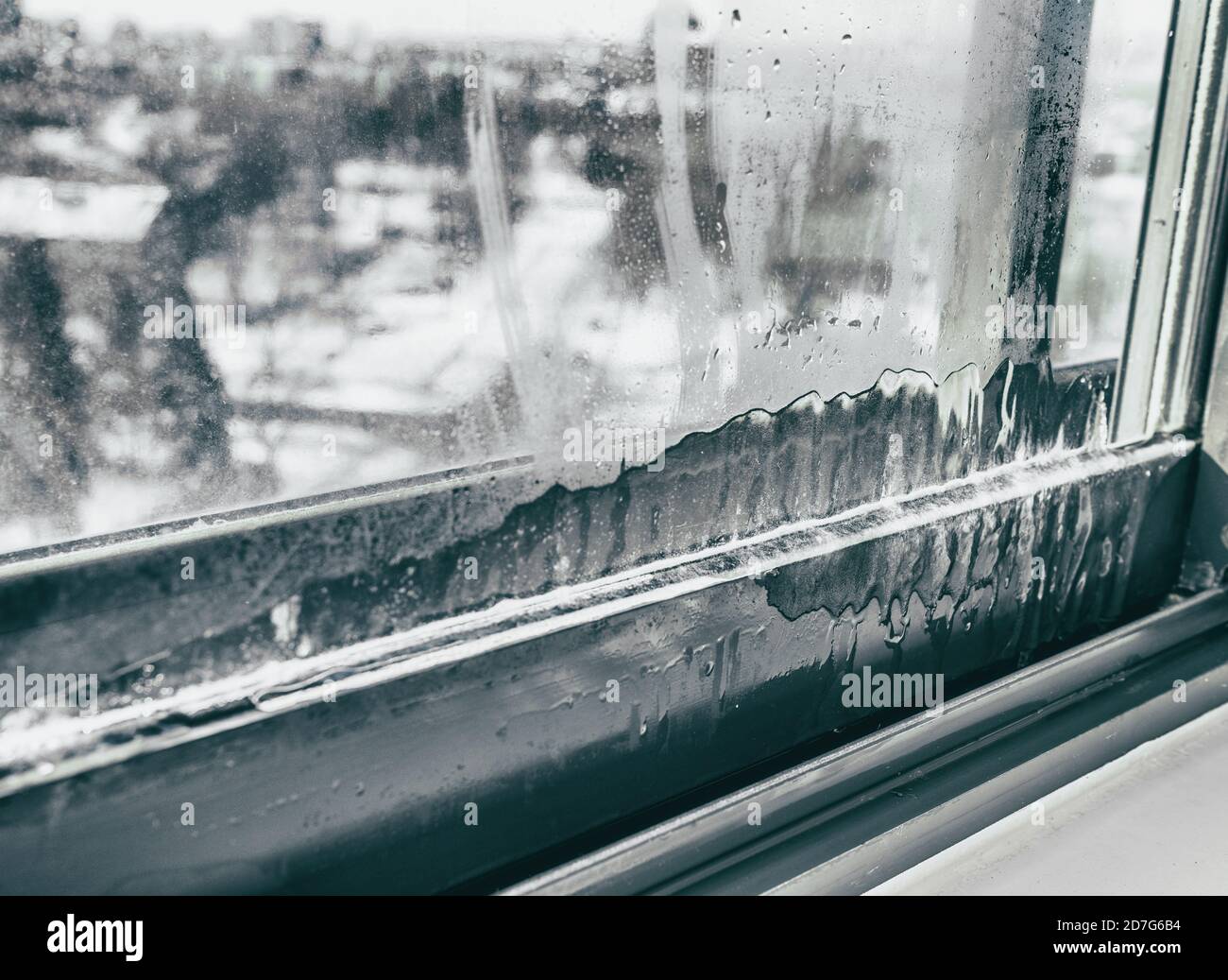 Home window frost in winter Stock Photo Alamy