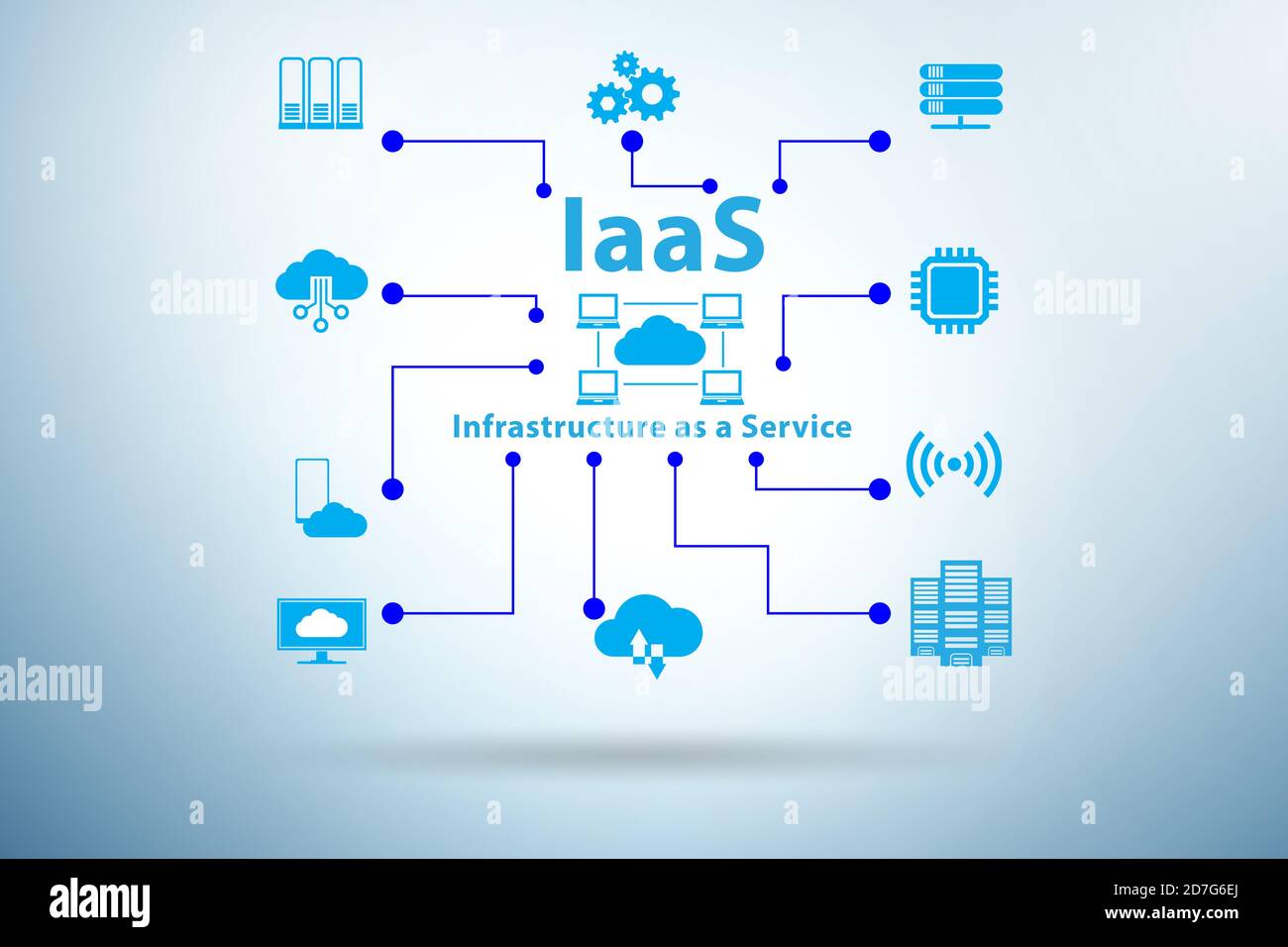 Infrastructure as a service concept in the digital world Stock Photo ...