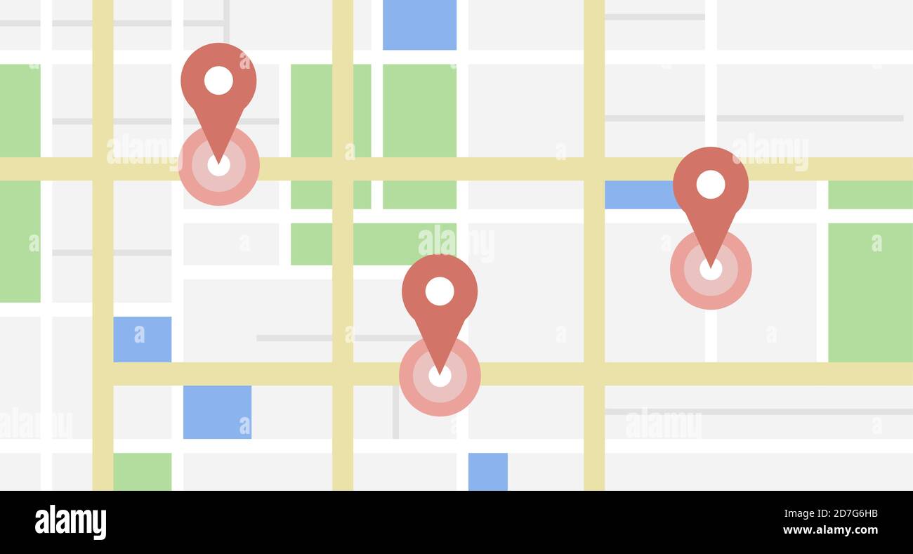 City map with some location tags Stock Vector Image & Art Alamy