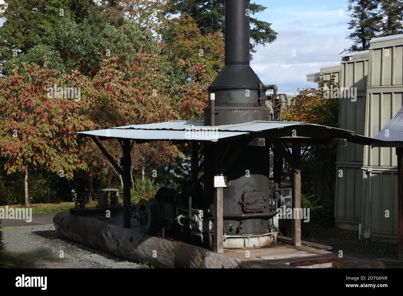 The Steam Donkey Exhibit At The Museum Of Campbell River Vancouver The Steam Donkey Exhibit At The Museum Of Campbell River Vancouver