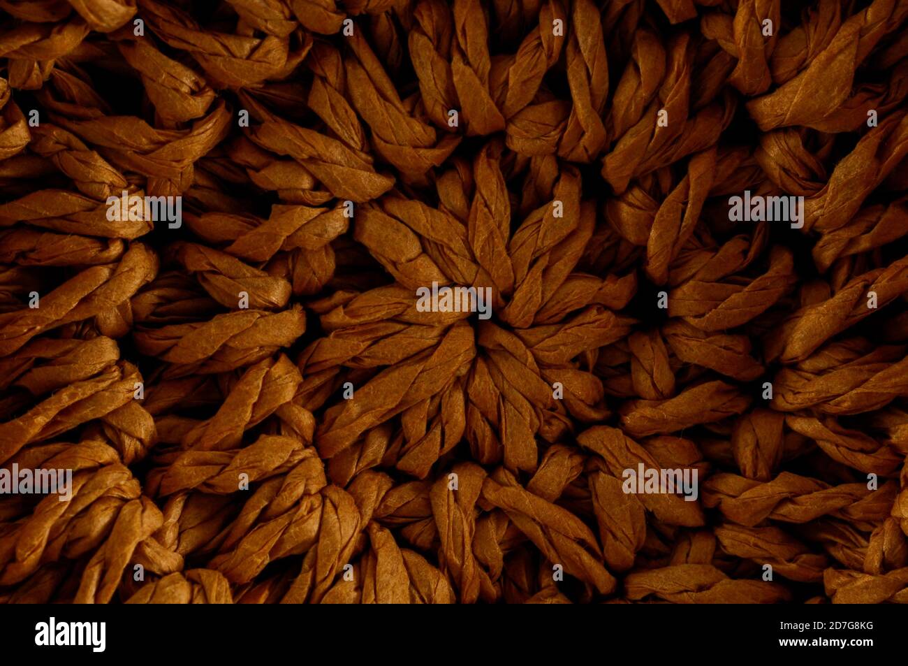Brown Textured Braided Vimini Background Stock Photo