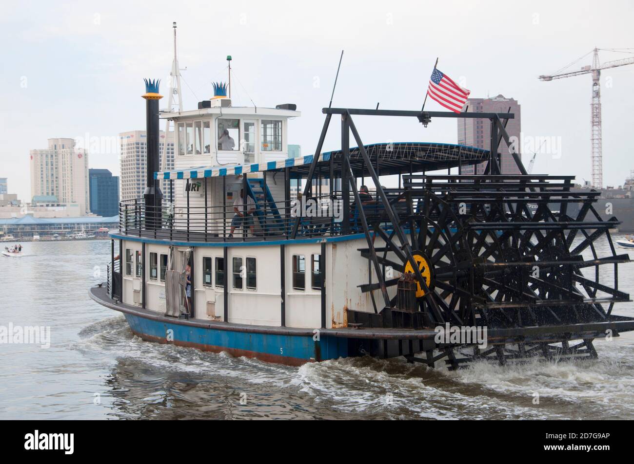 Steamboat operated by Hampton Roads Transit (HRT) connects downtown