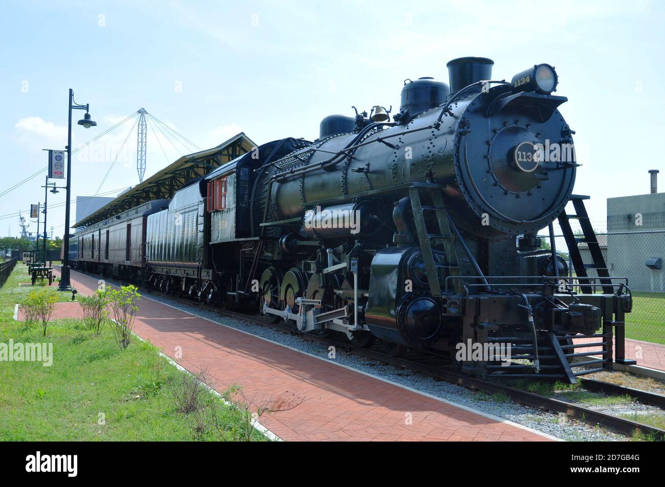 Norfolk and Western engine No. 1134 steam in Railroad Museum