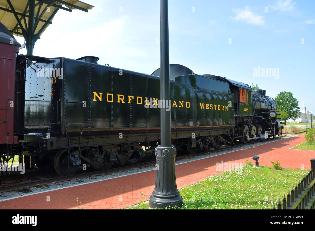 Norfolk and Western engine No. 1134 steam in Railroad Museum