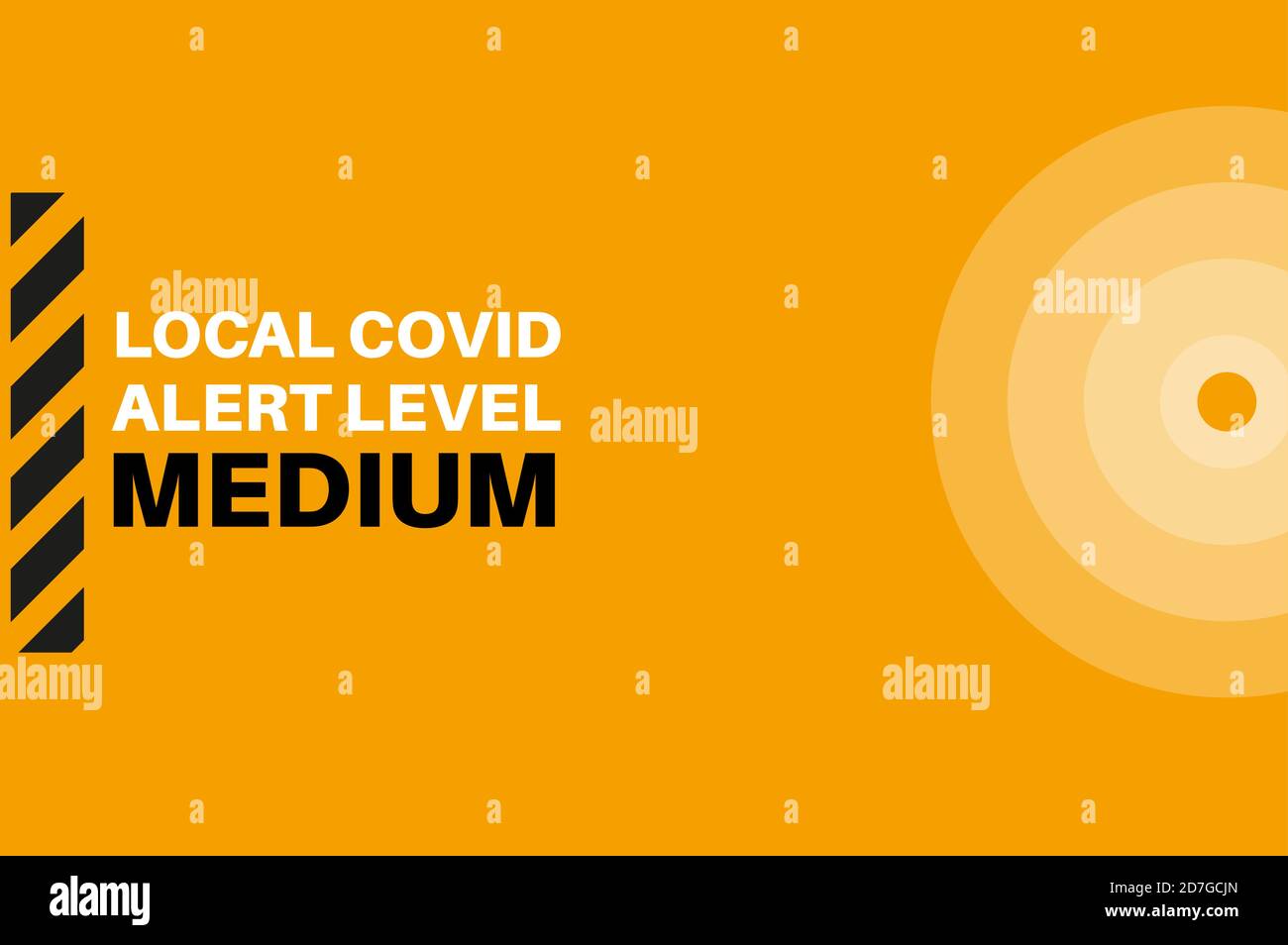 Medium Local Covid Alert Level (Tier 1) Vector Illustration Stock Vector
