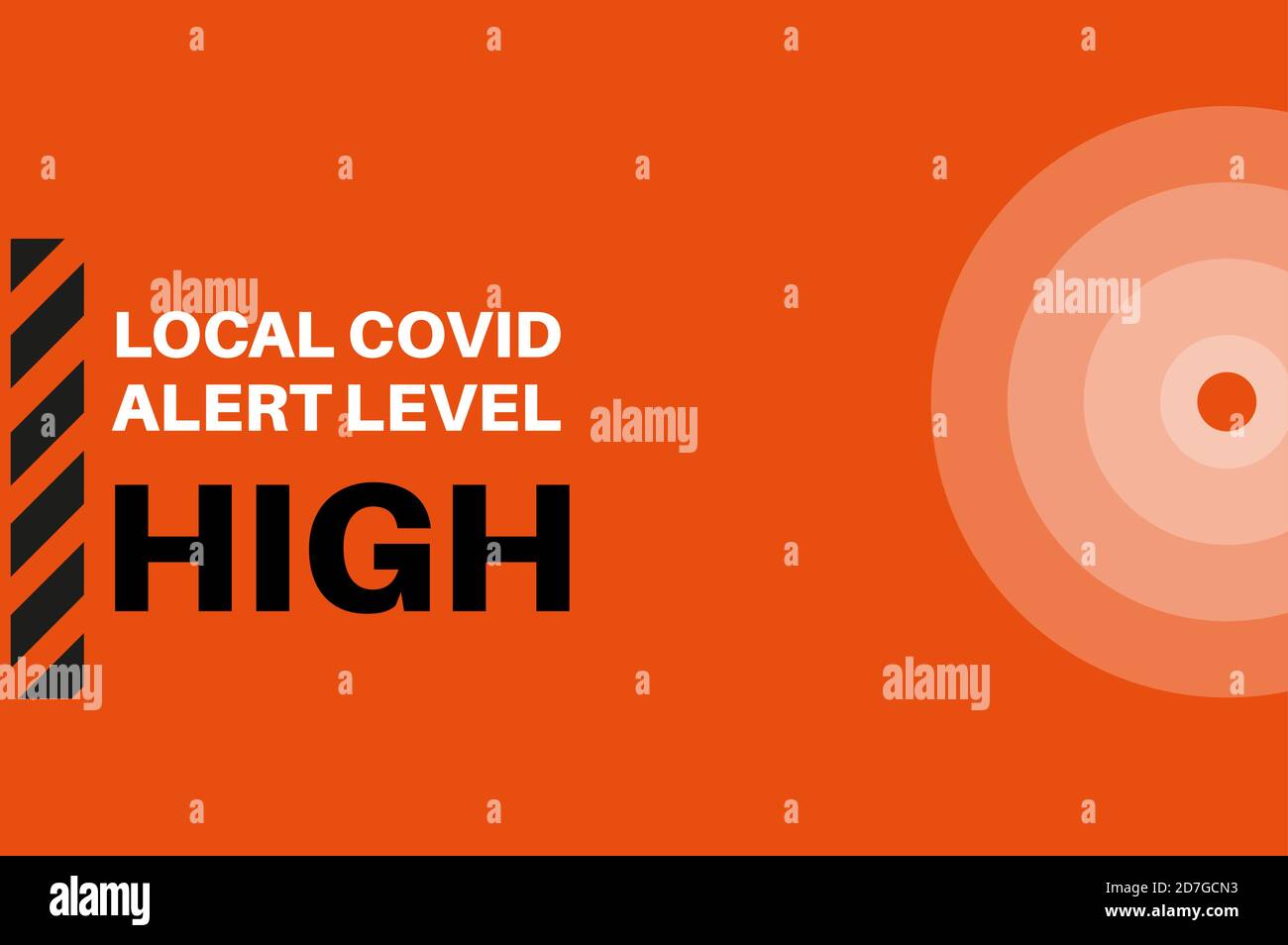 High Local Covid Alert Level (Tier 2) Vector Illustration Stock Vector