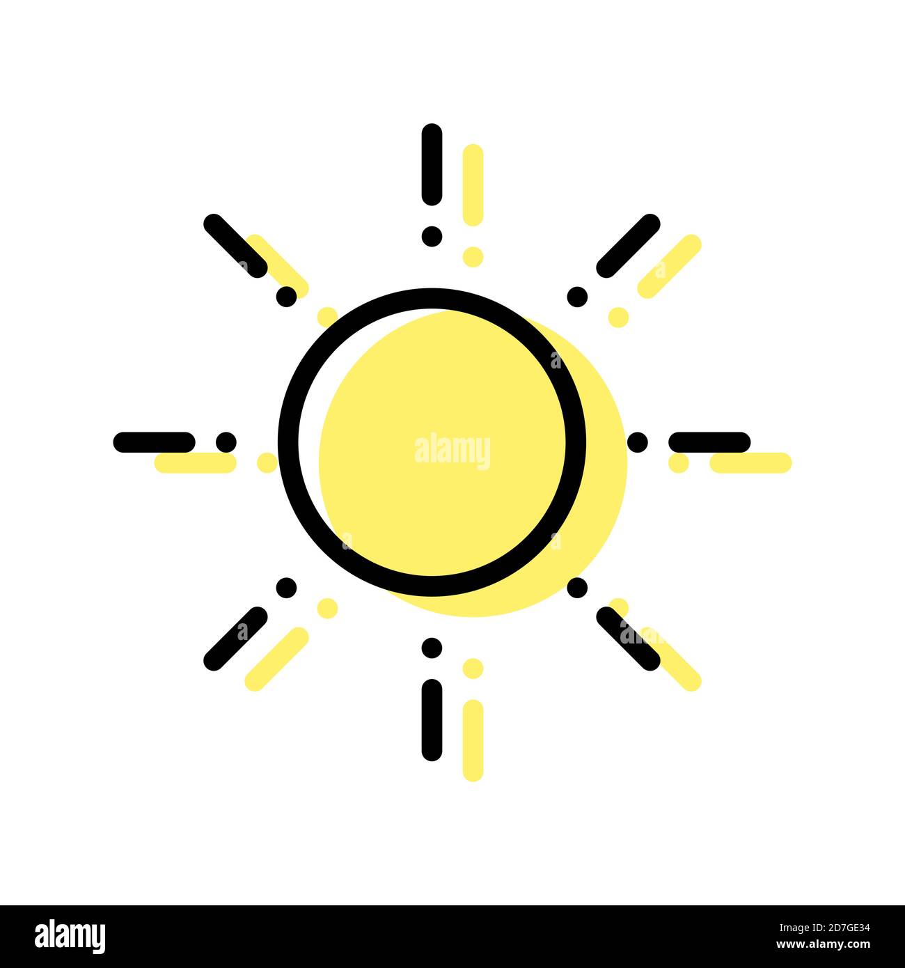 sun icon vector illustration isolated on white background. perfect for ...