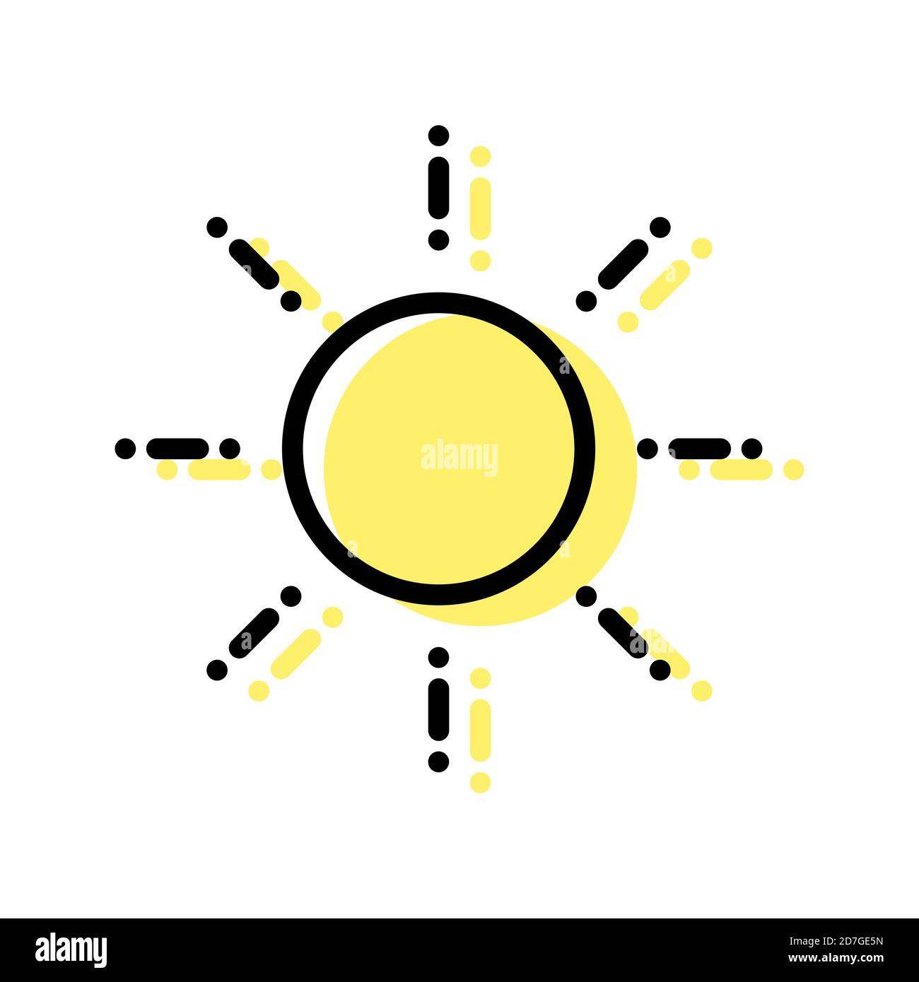 sun icon vector illustration isolated on white background. perfect for ...