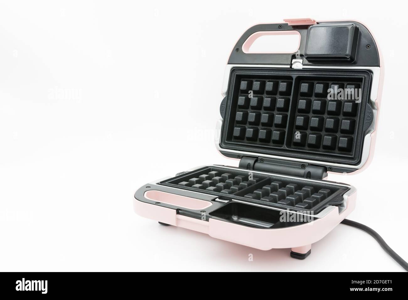 Modern waffle maker isolated on the white background. Stock Photo