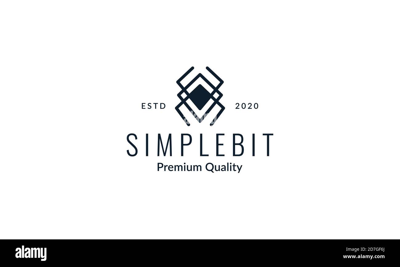 Simple line art outline spider simple logo icon vector illustration 