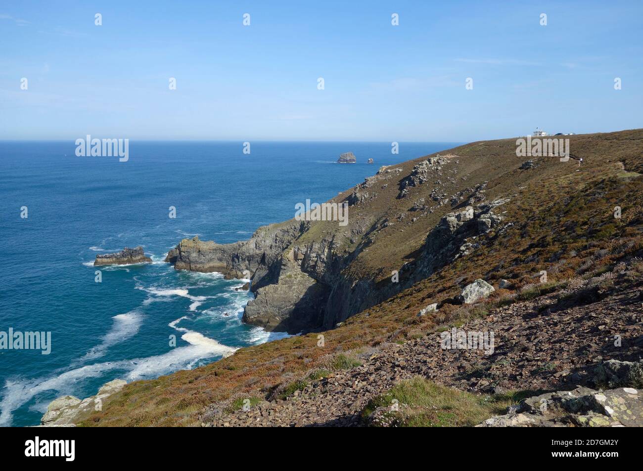 St Agnes Head, North Cornwall Coast, England, UK in September Stock Photo