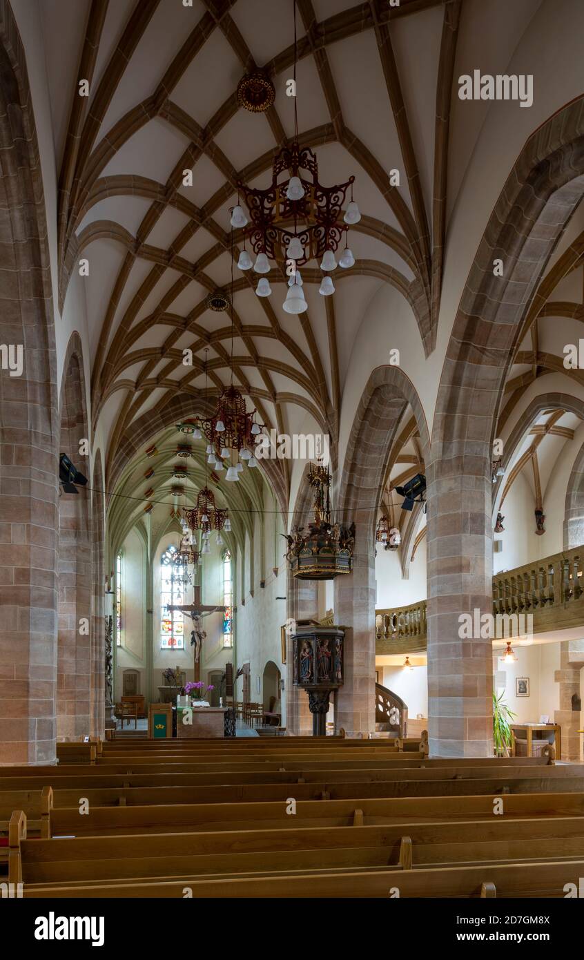 Balingen, Stadtkirche (Liebfrauenkirche), Blick nach Osten Stock Photo