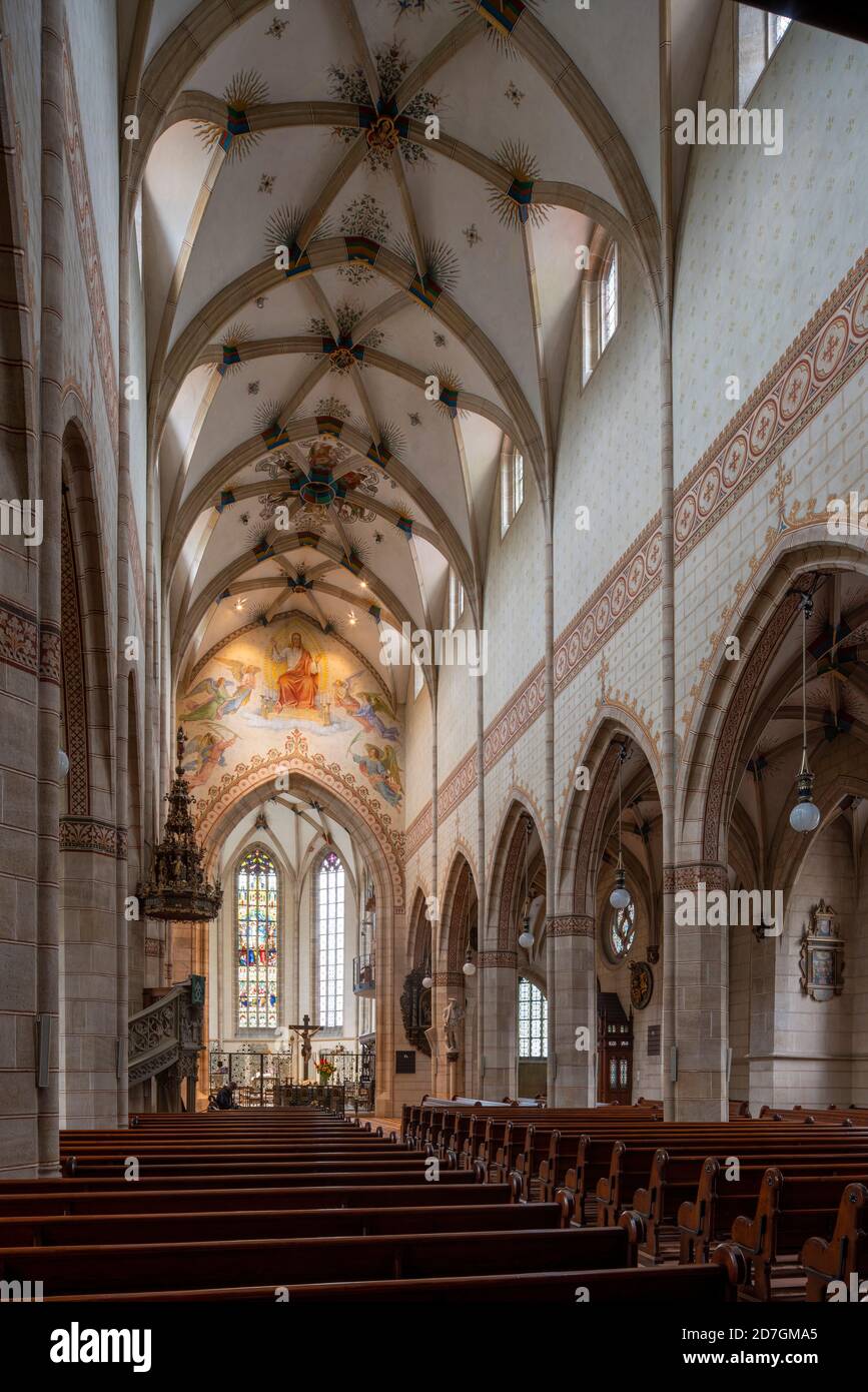 Bad Urach, Stiftskirche St. Amandus, Sankt Amandus, Blick nach Osten Stock Photo